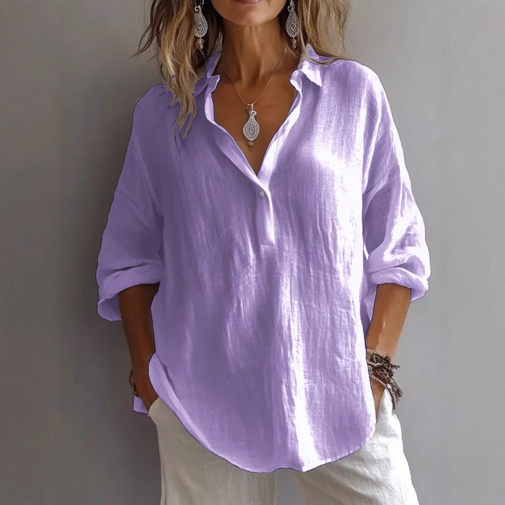 Eirlys | Elegant bluse med V-hals
