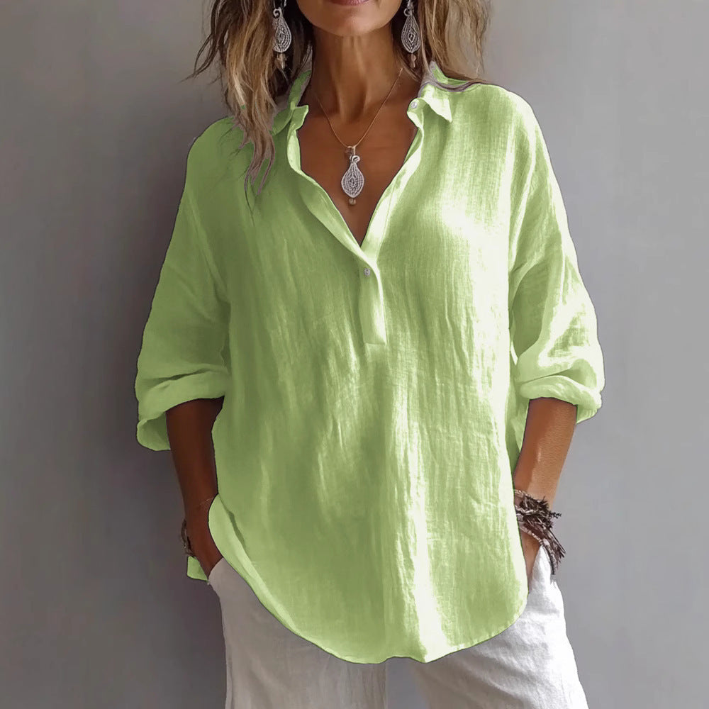 Eirlys | Elegant bluse med V-hals